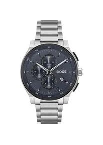 Chronograph BOSS "PEAK 2.0" Armbanduhren silberfarben Herren Quarzuhr, Armbanduhr, Herrenuhr, Edelstahlarmband, analog, Tag