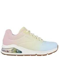 Sneaker Skechers "UNO 2 OMBRE AWAY" Gr. 40, bunt (weiß-kombiniert) Damen Schuhe Modernsneaker Sneaker low in leuchtender Farbkombi, Freizeitschuh, Halbschuh, Schnürschuh