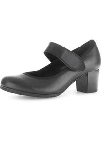 Spangenpumps Gabor Gr. 43, schwarz Damen Schuhe Blockabsatz, Businesschuh, Abendschuh mit Klettriemchen