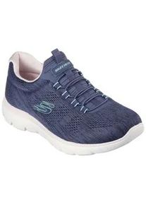 Slip-On Sneaker Skechers "SUMMITS-FUN FLARE" Gr. 40, blau Damen Schuhe in veganer Verarbeitung