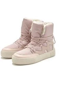 Winterboots Lascana Gr. 38, rosa (rosé) Damen Schuhe mit Warmfutter, Snowboots, Schnürstiefelette, Winterstiefel