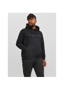 Jack & Jones PlusSize Kapuzensweatshirt JACK & JONES PLUSSIZE "JJESTAR JJ SWEAT HOOD NOOS PLS" Gr. 4XL, schwarz Herren Sweatshirts mit Kängurutasche