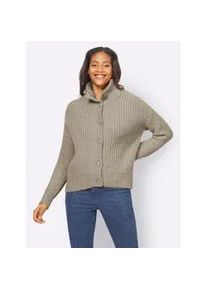 Strickjacke Heine Gr. 36, braun (schlamm, meliert) Damen Strickjacken