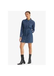 Levi's Jeanskleid LEVI'S "FLYNN WESTERN CORE DRES" Gr. M (38), N-Gr, blau (dunkelblau) Damen Kleider