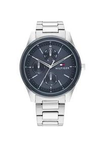 Multifunktionsuhr Tommy Hilfiger "CASUAL, 1710532" Armbanduhren silberfarben Herren Quarzuhr, Armbanduhr, Herrenuhr, Datum, Edelstahlarmband