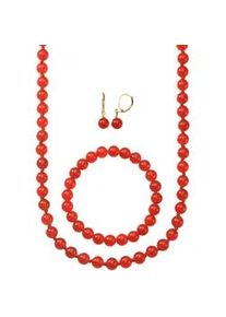 Collier-Set Lady Halsketten Gr. N-Größe, rot Damen