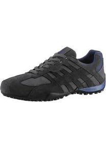 Sneaker Geox "UOMO SNAKE A" Gr. 45, bunt (dunkelgrau, blau) Herren Schuhe Freizeitschuh, Halbschuh, Schnürschuh mit herausnehmbarer Innensohle