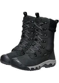 Winterstiefel Keen "GRETA TALL BOOT WP" Gr. 42, schwarz (black/black) Damen Schuhe Snowboots, Winterboots, Winterschuhe, wasserdicht