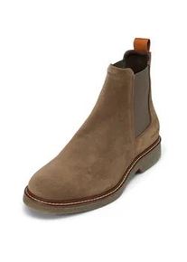 Marc O'Polo Stiefelette MARC O'POLO "aus edlem Velours-Rindleder" Gr. 43, grau Damen Schuhe