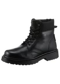 Schnürboots Tommy Jeans "TJM LACE UP BOOT" Gr. 42, schwarz Herren Schuhe Blockabsatz, Schnürstiefelette mit wattiertem Schaftrand