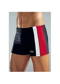 H.I.S. Boxer-Badehose H.I.S Gr. 9, N-Gr, weiß (schwarz-rot-weiß) Herren Badehosen mit Kontrasteinsätzen