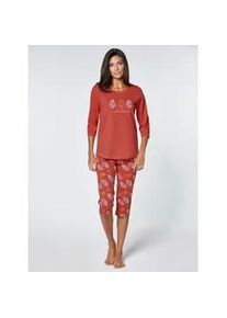 WITT Schlafanzug WÄSCHEPUR Gr. 48/50, orange (terra) Damen Homewear-Sets