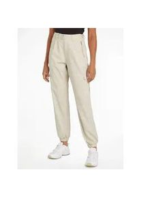 Cargohose Tommy Jeans "TJW STRETCH MR CARGO PANT" Gr. 27, Länge 30, beige (newsprint) Damen Hosen im modischem Cargo-Form