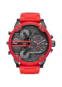 Chronograph Diesel "Mr. Daddy 2.0, DZ7370" Armbanduhren rot Herren Quarzuhr, Armbanduhr, Herrenuhr, Stoppfunktion, Edelstahlarmband