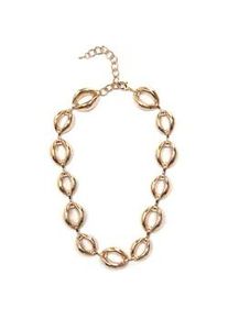 Collier Firetti "Halsschmuck Gliederkette" Halsketten Gr. Metall, L: 48cm B: 18mm, goldfarben (gelbgoldfarben) Damen