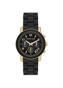 Chronograph Michael Kors "RUNWAY, MK7385" Armbanduhren schwarz Damen Quarzuhr, Armbanduhr, Damenuhr, Stoppfunktion, Edelstahlarmband