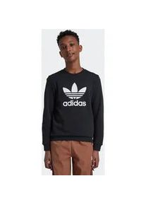 Sweatshirt Adidas ORIGINALS "TREFOIL CREW" Gr. 176, schwarz Kinder Sweatshirts