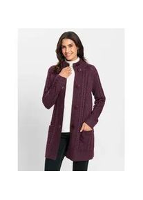 Strickjacke Inspirationen Gr. 48, rot (burgund) Damen Strickjacken