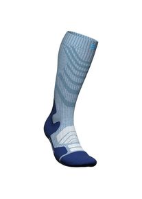 Bauerfeind Sports Outdoor Merino Compression Socks Kompressionssocken Damen (Gr 35-38 - L: 41-46 cm |blau/grau)