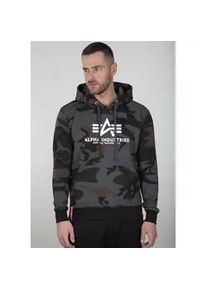 Kapuzensweatshirt Alpha Industries "Basic Hoody" Gr. XXL, schwarz (schwarz camo) Herren Sweatshirts