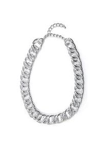 Collier Firetti "zeitlos, klassisch, schlicht, auffallend" Halsketten Gr. Metall, L: 50cm, grau (metallfarben) Damen