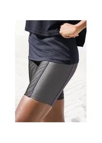 Shorts Lascana ACTIVE Gr. S (36/38), N-Gr, schwarz Damen Hosen Sportshorts mit dezentem Zebramuster