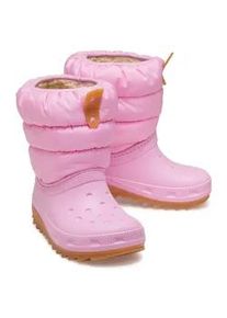 Winterboots Crocs "CLASSIC NEO PUFF BOOT K" Gr. 30, rosa Kinder Schuhe Snowboots, Winterstiefel zum Schlupfen