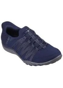 Slip-On Sneaker Skechers "BREATHE-EASY-ROLL-WITH-ME" Gr. 37, blau (navy) Damen Schuhe für Maschinenwäsche geeignet