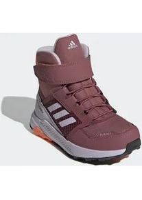 Wanderschuh Adidas TERREX "TERREX TRAILMAKER HIGH COLD.RDY" Gr. 37, rot (quiet crimson / silver dawn amber tint) Kinder Schuhe wärmend