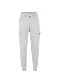 Jogginghose Alpha Industries "Alpha Industries Men - Jogger X-Fit Label Jogger" Gr. XL, Normalgrößen, grau (grey heather) Herren Hosen