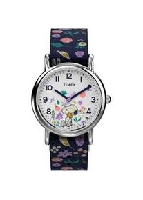 Quarzuhr Timex "PEANUTS WEEKENDER" Armbanduhren blau (dunkelblau) Kinder Armbanduhr, Kinderuhr, Mädchenuhr, Snoopy, Schulanfang, Geschenkidee