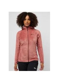 Fleecejacke Jack Wolfskin "ROTWAND HOODED FZ W" Gr. L (42/44), rot (mineral, rot) Damen Jacken