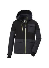 Skijacke Killtec "KSW 149 BYS SKI JCKT" Gr. 164, grau (anthrazit) Kinder Jacken