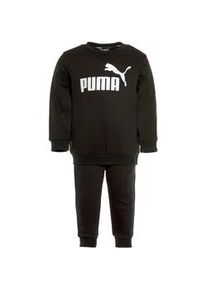 Trainingsanzug Puma "MINICATS ESS CREW JOGGER FL" Gr. 74, schwarz (cotton black) Kinder Sportanzüge