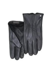 Lederhandschuhe Pearlwood "Gates" Gr. 8,5, schwarz Damen Handschuhe weiches Innenfutter aus Fleece