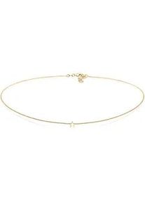 Collier Elli "Basic Stern Astro Choker 925 Sterling Silber" Halsketten Gr. Silber 925 (Sterlingsilber), L: 36cm, goldfarben (gold) Damen