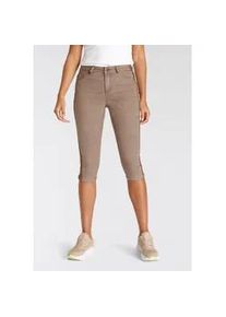 Caprijeans Arizona "Ultra Stretch" Gr. 38, N-Gr, beige Damen Jeans extraenge Passform, knieumspielende Länge, hohe Leibhöhe