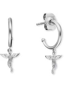 Paar Creolen Engelsrufer "Engel, ERE-LILANGEL-G-CR, ERE-LILANGEL-R-CR" Ohrringe Gr. Silber 925 (Sterlingsilber), silberfarben Damen Creolen Ohrhänger Ohrring Ohrschmuck Ohrstecker Made in Germany