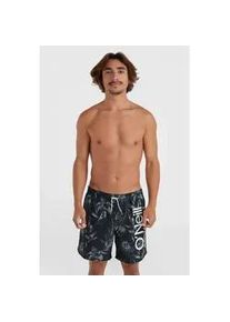 O`Neill Badeshorts O'NEILL "MIX & MATCH CALI FLORAL 16'' SWIM SHORTS" Gr. S, N-Gr, schwarz (black tonal) Herren Badehosen mit Kordel