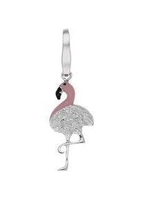 Charm-Einhänger Giorgio Martello MILANO "Flamingo, Silber 925" Charms rosa Damen