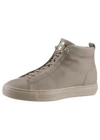 Sneaker Paul Green Gr. 38,5, grau (taupe) Damen Schuhe High Top Sneaker, Schlupfboots mit Innen-Reißverschluss