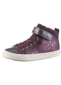 Sneaker Geox "J KALISPERA GIRL I" Gr. 32, lila (beerenfarben) Kinder Schuhe High Top Sneaker, Schnürboots, Freizeitschuh mit Gummizug