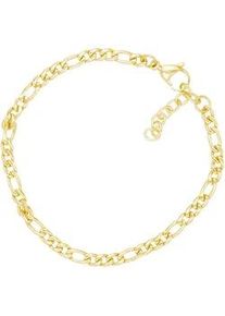 Edelstahlarmband Firetti "Schmuck Geschenk, Figaropanzerkettengliederung, 4,2 mm breit" Armbänder Gr. 21, Edelstahl, goldfarben (gelbgoldfarben) Damen Made in Germany