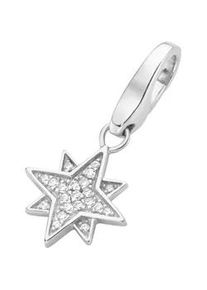 Charm Stern Giorgio Martello MILANO "Stern mit Zirkonia, Silber 925" Charms weiß Damen