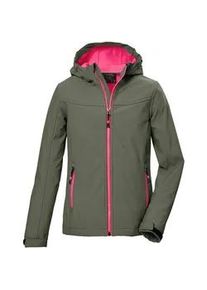 Softshelljacke Killtec "KOW 349 GRLS SFTSHLL JCKT" Gr. 140, grün Kinder Jacken