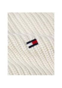 Strickjacke Tommy Hilfiger "RIB COTTON ZIP THROUGH" Gr. XL, weiß (ivory) Herren Strickjacken in Rippenoptik, Reißverschluss, Stehkragen, Logostickerei