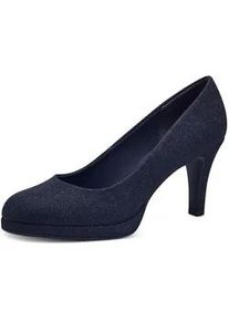 Pumps Tamaris Gr. 37, blau (navy) Damen Schuhe Abendschuh, Festtagsschuh, mit bezogenem Trichterabsatz, schmale Form