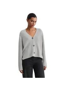 Marc O'Polo Cardigan MARC O'POLO "aus Heavy-Weight-Organic-Cotton" Gr. M, blau (graublau) Damen Strickjacken