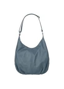 Shopper CLUTY Gr. B/H/T: 31cm x 28cm x 7cm onesize, blau Damen Taschen echt Leder, Made in Italy