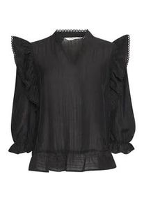 Rüschenbluse B.Young "Rüschenbluse BYIDUNNA BLOUSE -" Gr. 42, schwarz Damen Blusen